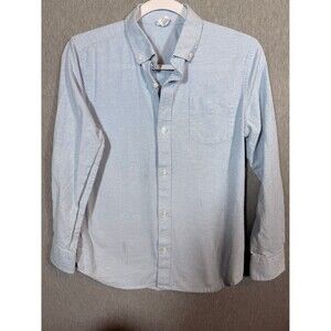 GAP Kids Boys Light Blue Button Down Shirt Size L 14/16 Long Sleeve Oxford Style